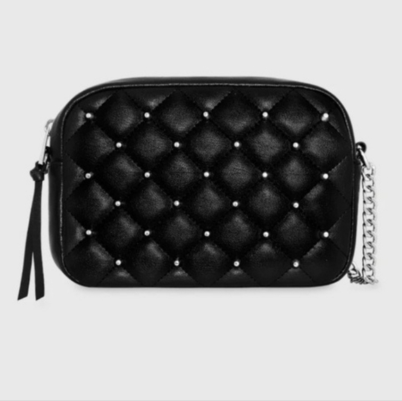 Rebecca Minkoff Handbags - Rebecca Minkoff Black Studded Quilted Crossbody Bag